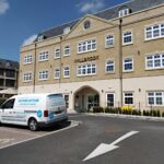 Commercial water softeners installed in a hotel kitchen